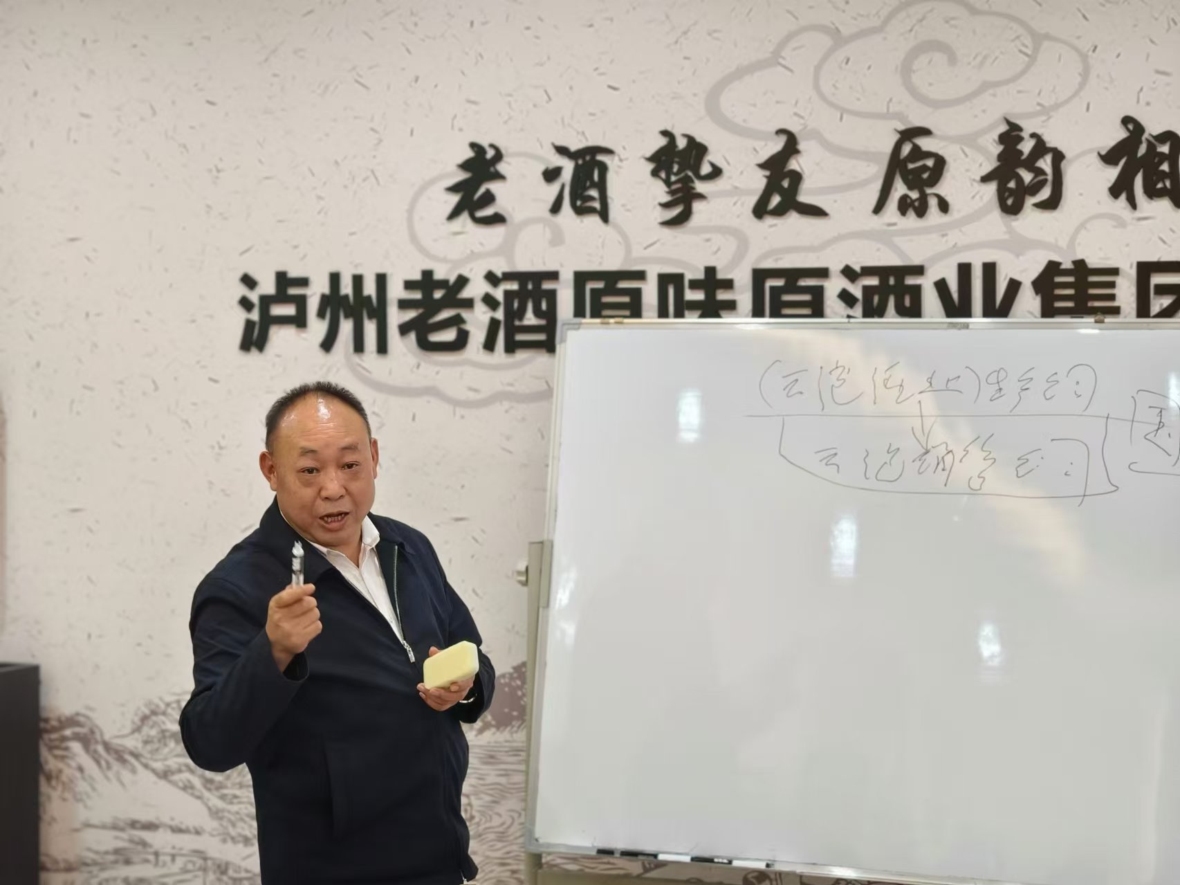 老酒集團(tuán)董事長(zhǎng)謝可對(duì)員工進(jìn)行戰(zhàn)略規(guī)劃及運(yùn)營剖析培訓(xùn)